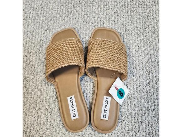 Steve Madden Daphnee Women's Slide Sandals with Woven Strap Size 8 MWT - Picture 8 of 9